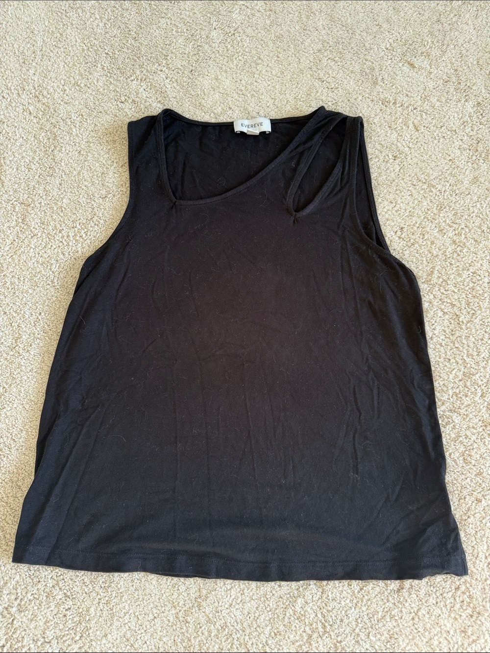 Evereve Black Scoop Neck Tank Top